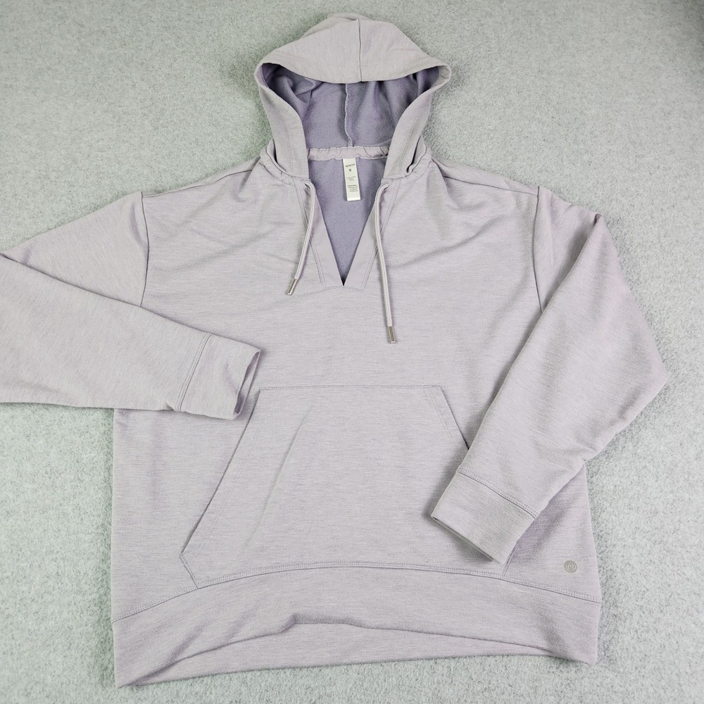 Apana Hoodie Womens Small Lavender Purple‎ Pullover Kangaroo Pocket Relaxed Fit